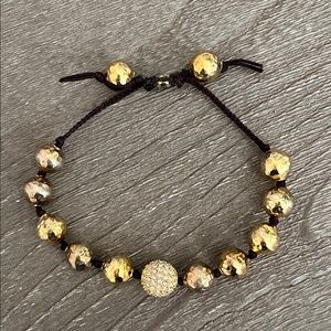 Tai Gold and Black Beaded Bracelet Neiman Marcus